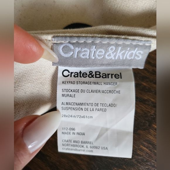 hanging storage from Crate and Barrel 100% cotton canvas - Picture 5 of 7
